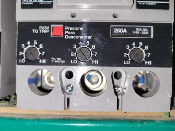BREAKER 250A 600V 3P ITE - Used - TESTED - Image 2