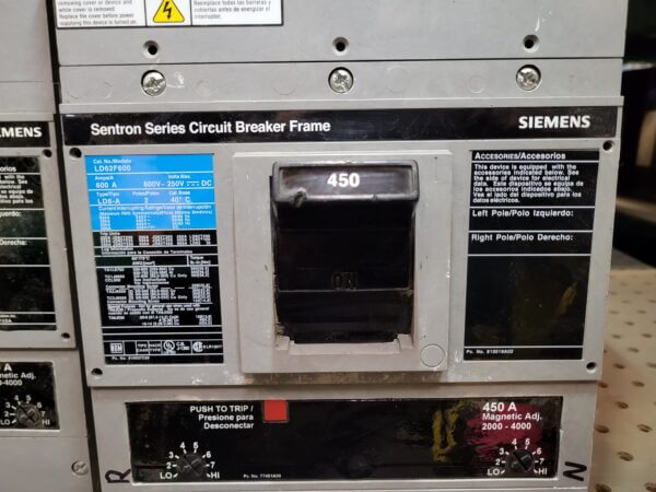 BREAKER 450A 600V 2P ITE - Used - TESTED - Image 2