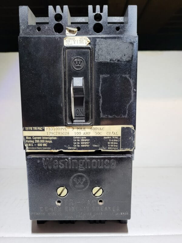 BREAKER 100A 600V 3P WEST TRIPAC - Used - TESTED
