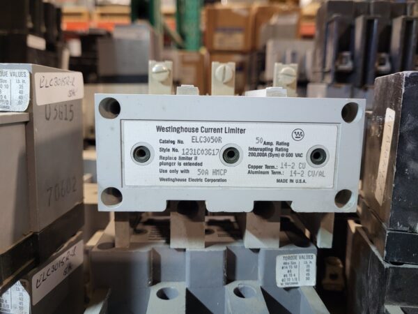 CURRENT LIMITER C/W HMCP 50A WESTINGHOUSE - Used - TESTED