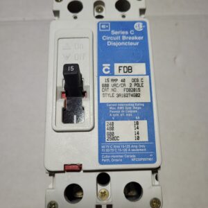 BREAKER 15A 600V 2P CUTLER HAMMER - Used - TESTED