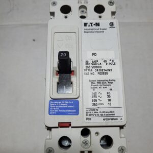 BREAKER 20A 600V 2P CUTLER HAMMER - Used - TESTED