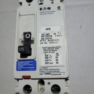BREAKER 125A 600V 2P WEST - Used - TESTED
