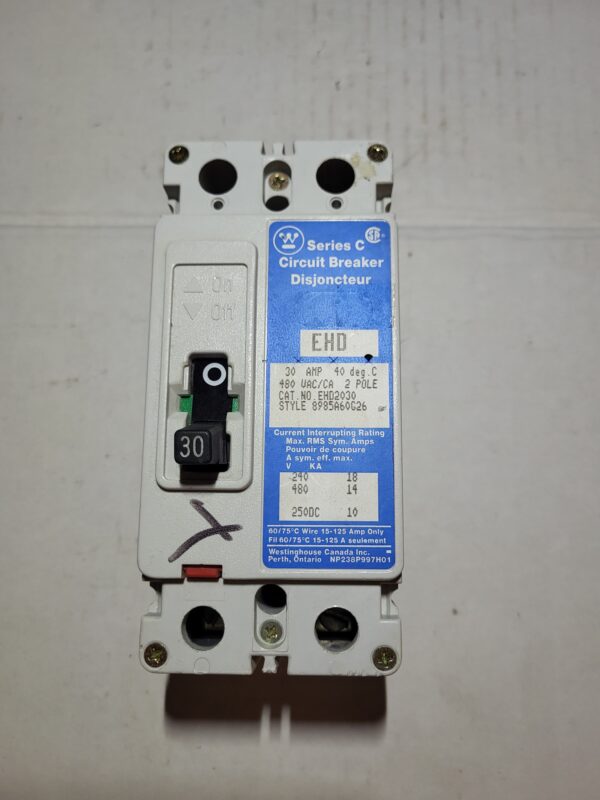 BREAKER 40A 480V 2P WEST - Used - TESTED