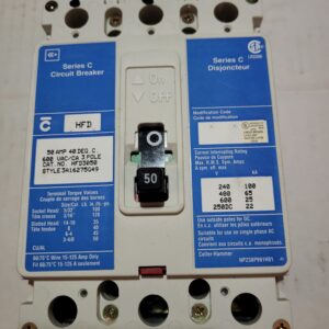 BREAKER 50A 600V 3P CUTLER HAMMER - Used - TESTED