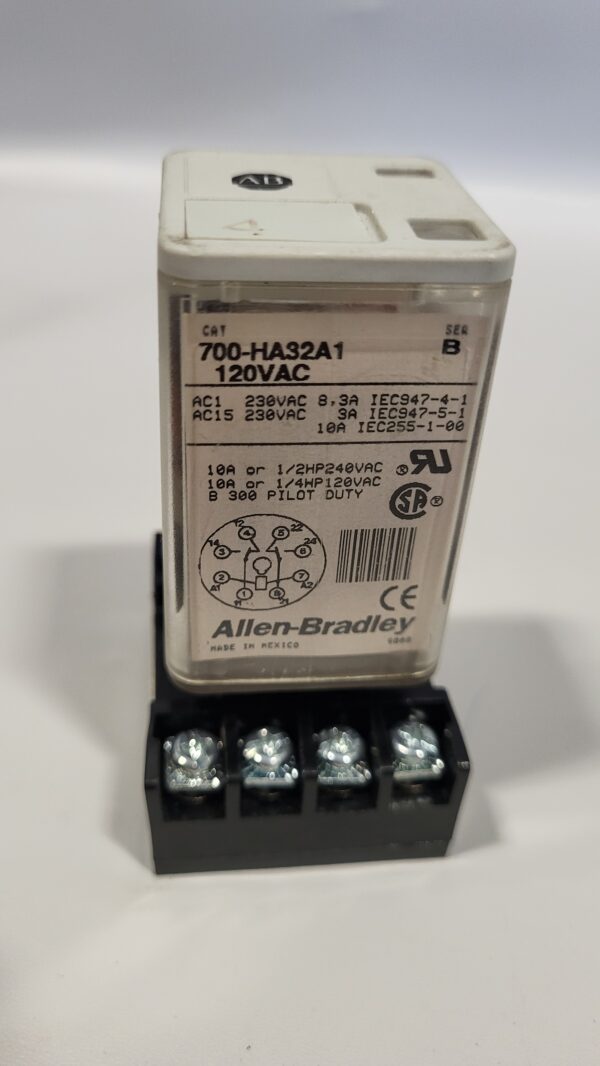 RELAY 10A COIL 120V, 8 PINS, SER B PQT 4 - Image 2