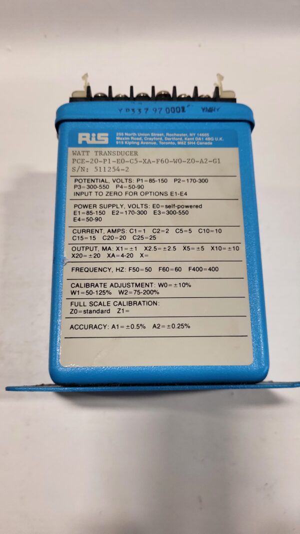 WATT TRANSDUCER PCE-20-PI-EO-C5-XA-F60-WO-2O-A2 - Image 2