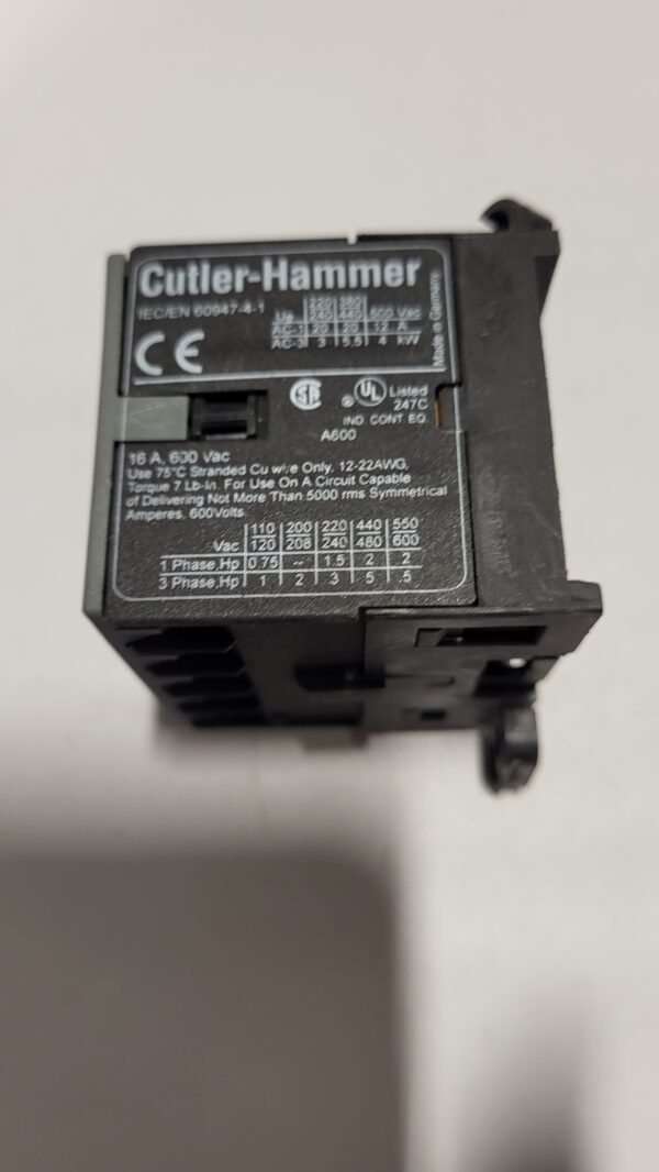 CONTACTOR 5HP COIL 24V SER. A1 - Image 2