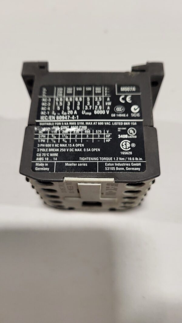 EUR. CONTACTOR 3HP COIL 120V DIL EEM-10 - Image 2