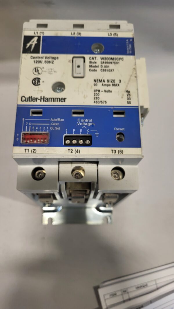 MOTOR STARTER NEMA SIZE 3 90A MAX, STYLE : 2A95097C01