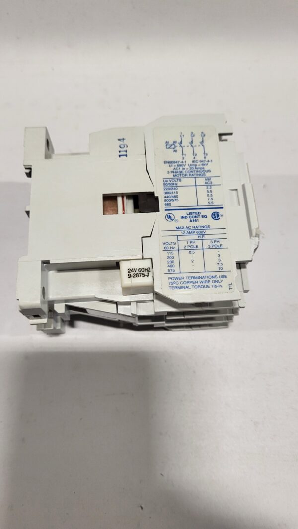 CONTACTOR 10HP COIL 25V SERIES B1 - Image 2