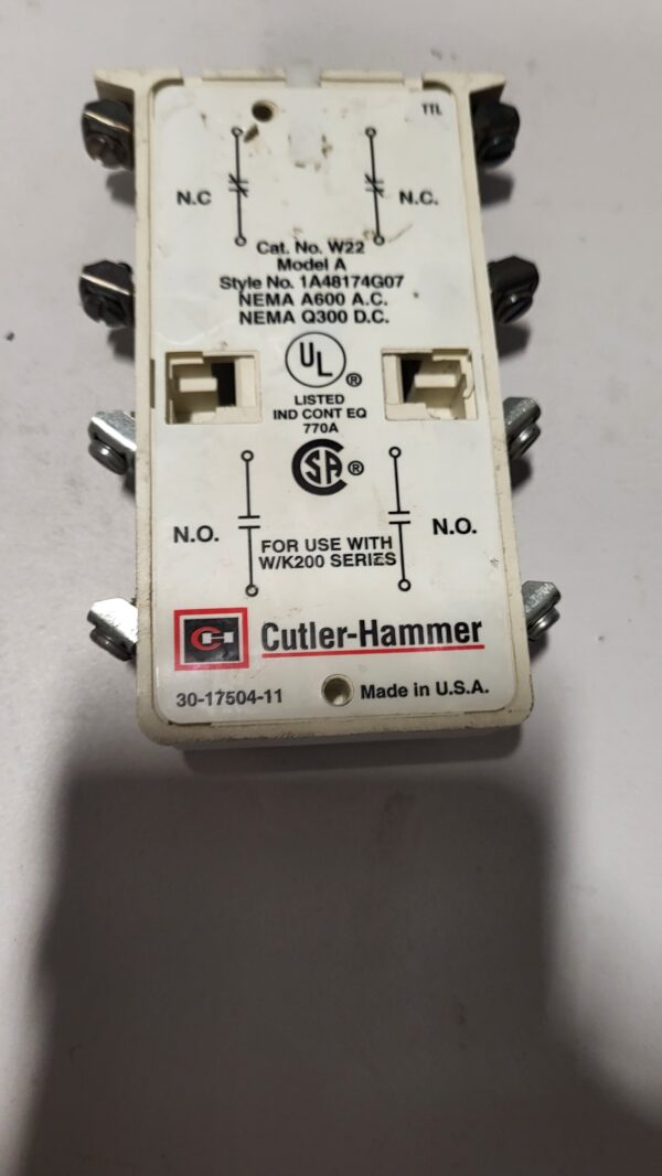 AUXILIARY LATERAL CONTACT 2 NO - 2 NC